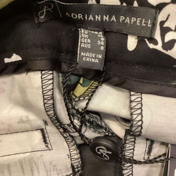 NWT Adrianna Papell Slim Leg Tropical Print Pant Size 4 - Picture 9 of 11
